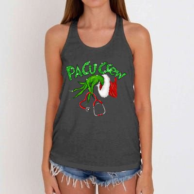 Pacu Crew Stethoscope Christmas Xmas Nurse Nursing Pajamas Women's Knotted Racerback Tank