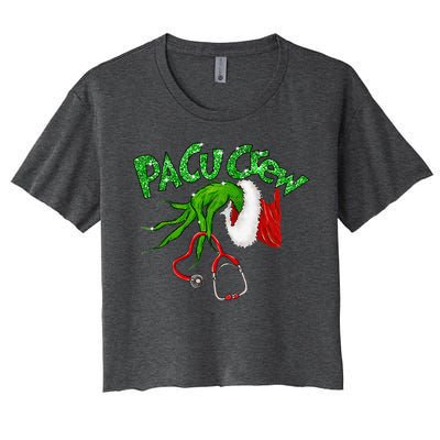 Pacu Crew Stethoscope Christmas Xmas Nurse Nursing Pajamas Women's Crop Top Tee