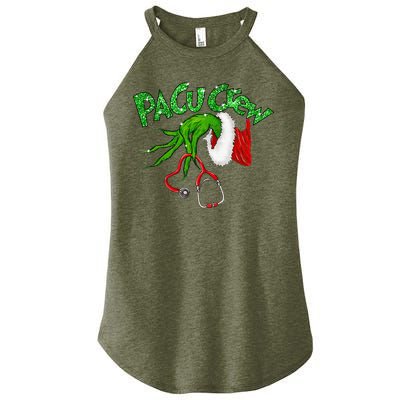 Pacu Crew Stethoscope Christmas Xmas Nurse Nursing Pajamas Women's Perfect Tri Rocker Tank