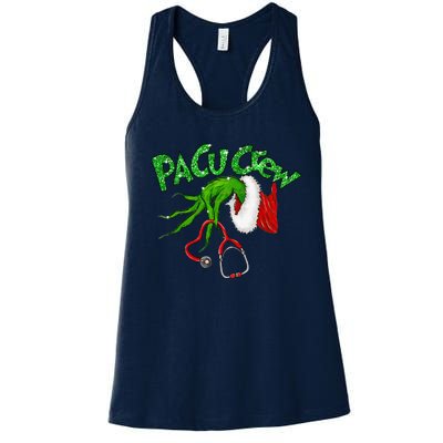 Pacu Crew Stethoscope Christmas Xmas Nurse Nursing Pajamas Women's Racerback Tank