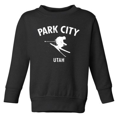 Park City Skiing Ski Utah Gift Funny Toddler Sweatshirt