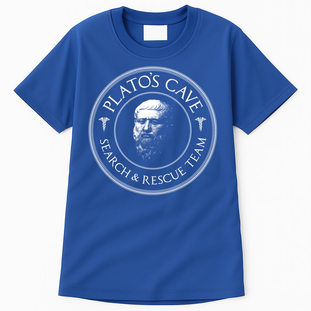 Plato's Cave Search And Rescue Team Funny Philosopher Great Gift Meaningful Gift Tall T-Shirt