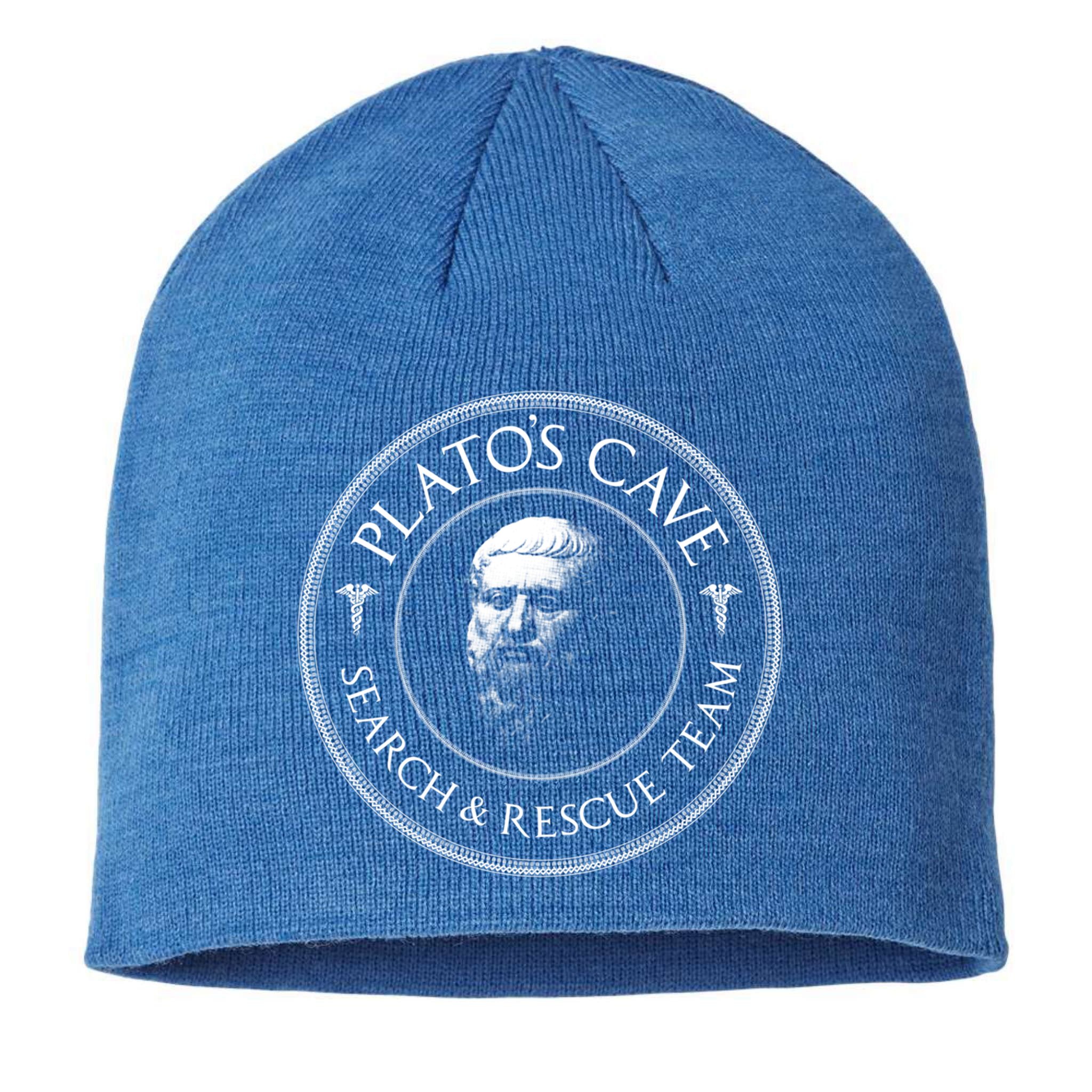 Plato's Cave Search And Rescue Team Funny Philosopher Great Gift Meaningful Gift Sustainable Beanie
