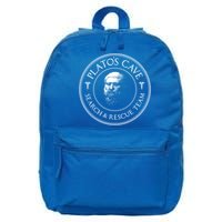 Plato's Cave Search And Rescue Team Funny Philosopher Great Gift Meaningful Gift 16 in Basic Backpack