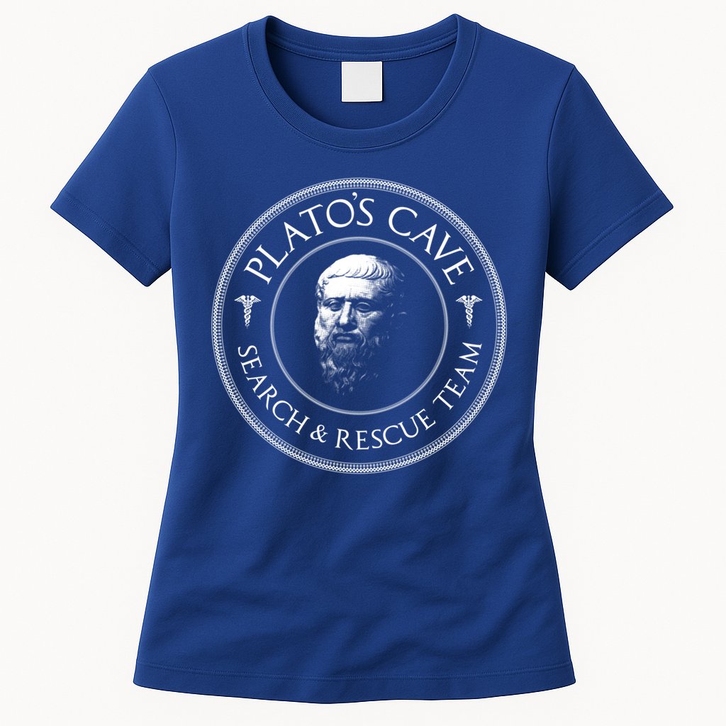 Plato's Cave Search And Rescue Team Funny Philosopher Great Gift Meaningful Gift Womens T-Shirt