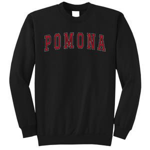 Pomona California Souvenir Vacation College Style Red Text Sweatshirt