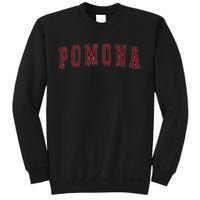 Pomona California Souvenir Vacation College Style Red Text Sweatshirt