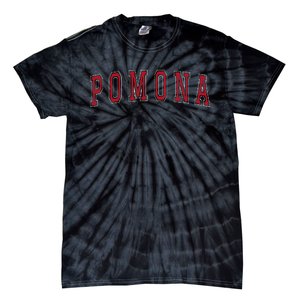 Pomona California Souvenir Vacation College Style Red Text Tie-Dye T-Shirt