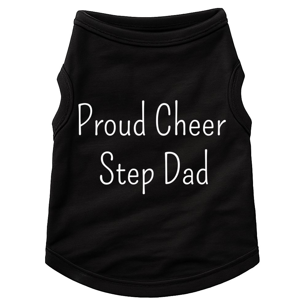 Proud Cheer Step Dad Gift Doggie Tank