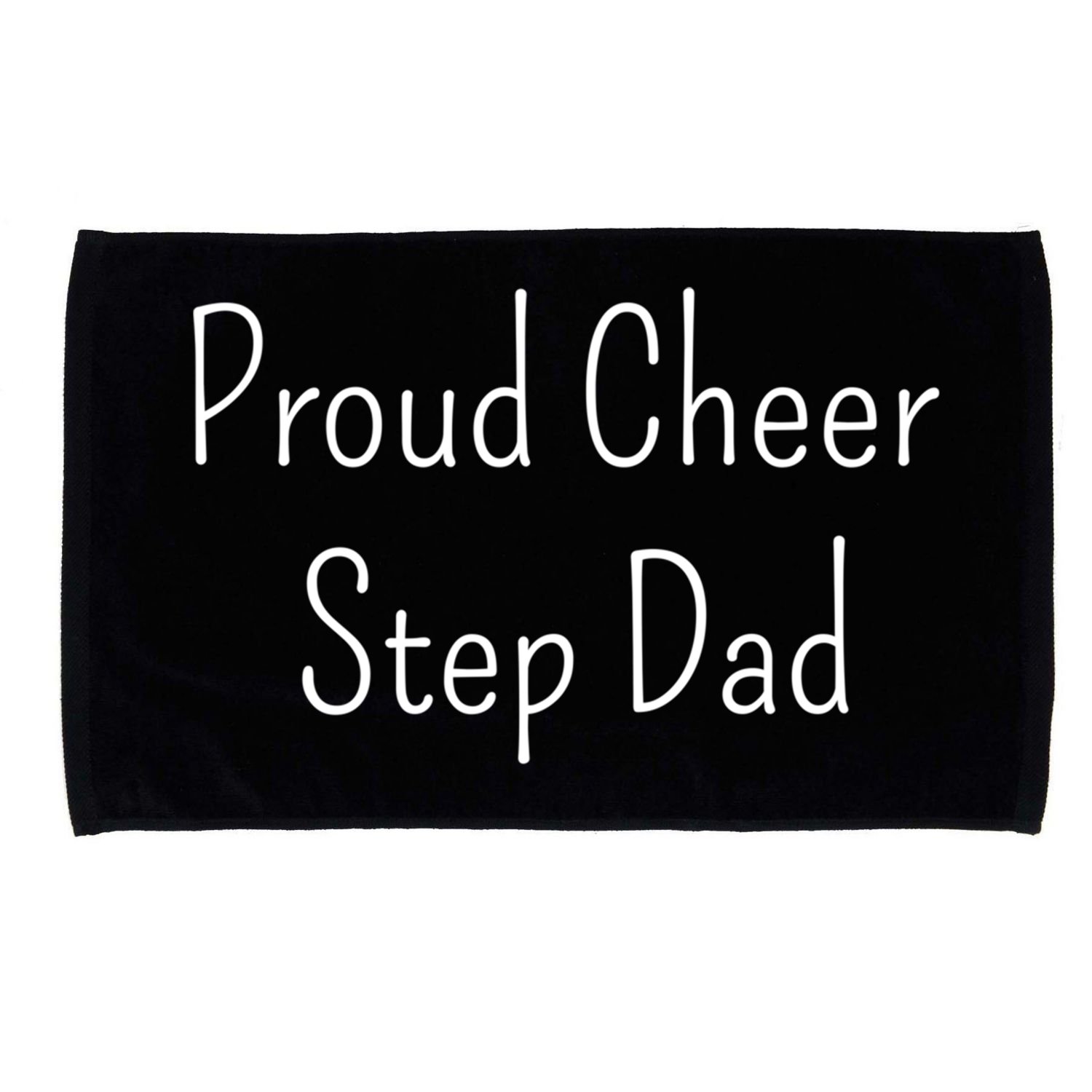 Proud Cheer Step Dad Gift Microfiber Hand Towel