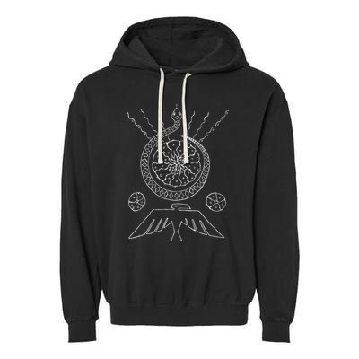 Peyote Cactus Symbol Lophophora Williamsii Desert Garment-Dyed Fleece Hoodie