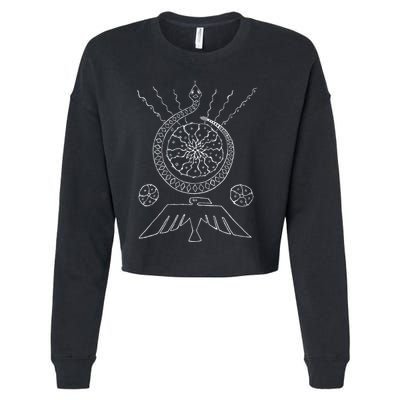 Peyote Cactus Symbol Lophophora Williamsii Desert Cropped Pullover Crew