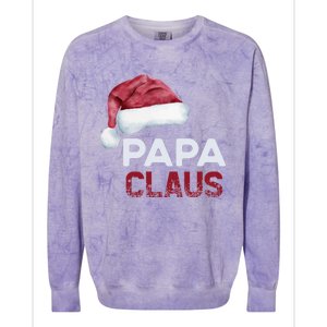 Papa Claus Santa Family Christmas Matching Pajama Cute Gift Colorblast Crewneck Sweatshirt