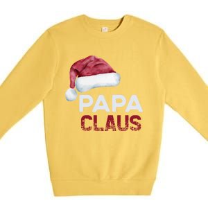 Papa Claus Santa Family Christmas Matching Pajama Cute Gift Premium Crewneck Sweatshirt