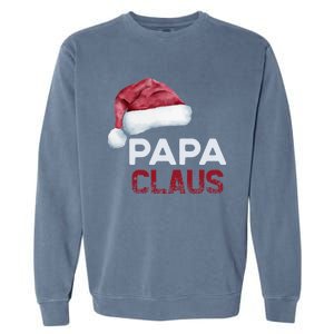 Papa Claus Santa Family Christmas Matching Pajama Cute Gift Garment-Dyed Sweatshirt