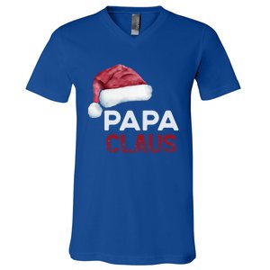 Papa Claus Santa Family Christmas Matching Pajama Cute Gift V-Neck T-Shirt