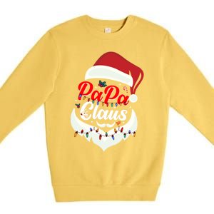 Papa Claus Santa Funny Christmas Family Gift Premium Crewneck Sweatshirt