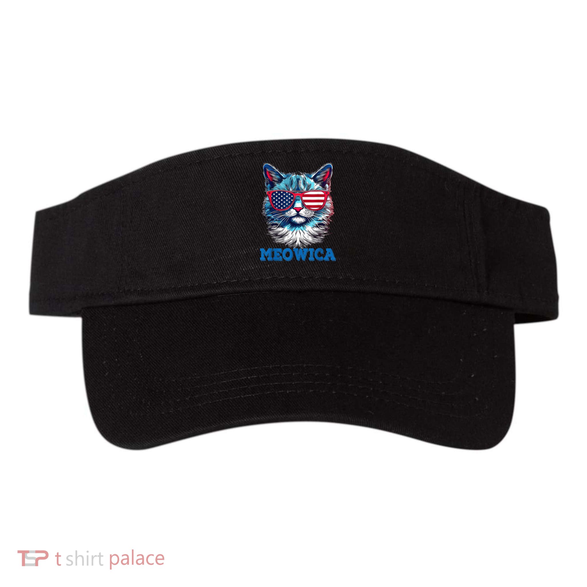 Patriotic Cat Sunglasses American Flag 4th of July Meowica Visor