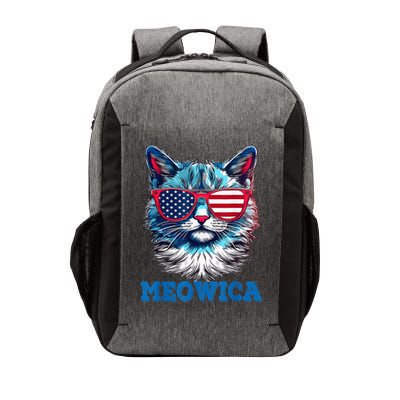 Patriotic Cat Sunglasses American Flag 4th of July Meowica Vector Backpack