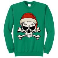 Pirate Christmas Skull & Crossbones Santa Hat. Goth Pirate Sweatshirt