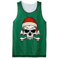 Pirate Christmas Skull & Crossbones Santa Hat. Goth Pirate Mesh Reversible Basketball Jersey Tank