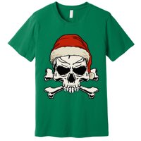 Pirate Christmas Skull & Crossbones Santa Hat. Goth Pirate Premium T-Shirt