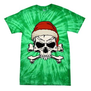 Pirate Christmas Skull & Crossbones Santa Hat. Goth Pirate Tie-Dye T-Shirt