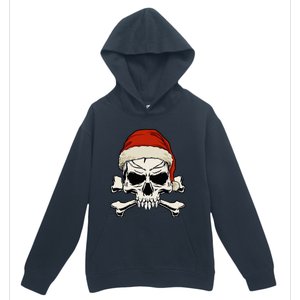 Pirate Christmas Skull & Crossbones Santa Hat. Goth Pirate Urban Pullover Hoodie