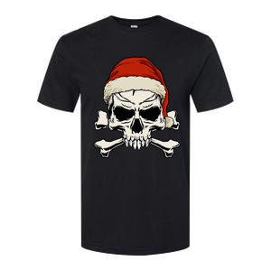 Pirate Christmas Skull & Crossbones Santa Hat. Goth Pirate Softstyle CVC T-Shirt