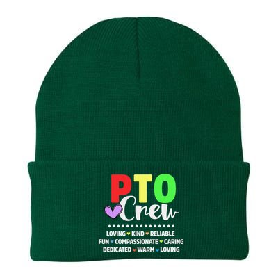 PTO Crew School Volunteer Parent Teacher Knit Cap Winter Beanie