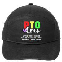 PTO Crew School Volunteer Parent Teacher 7-Panel Snapback Hat