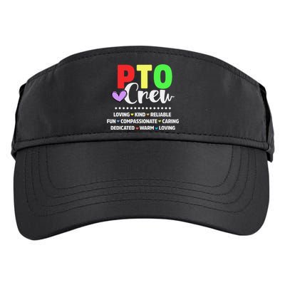 PTO Crew School Volunteer Parent Teacher Adult Drive Performance Visor