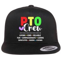 PTO Crew School Volunteer Parent Teacher Flat Bill Trucker Hat