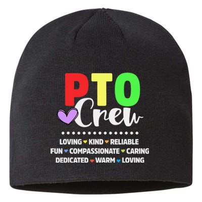 PTO Crew School Volunteer Parent Teacher Sustainable Beanie