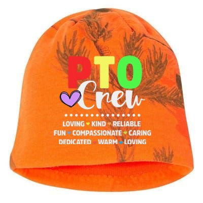 PTO Crew School Volunteer Parent Teacher Kati - Camo Knit Beanie