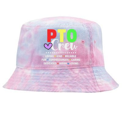 PTO Crew School Volunteer Parent Teacher Tie-Dyed Bucket Hat