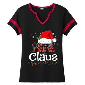 Papa Claus Santa Funny Christmas Pajama Matching Family Great Gift Ladies Halftime Notch Neck Tee