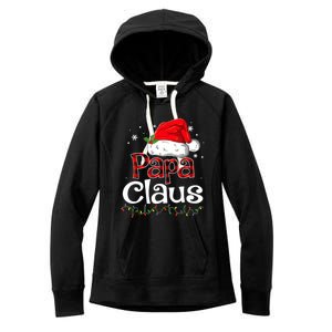 Papa Claus Santa Funny Christmas Pajama Matching Family Great Gift Women's Fleece Hoodie