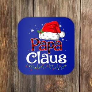 Papa Claus Santa Funny Christmas Pajama Matching Family Great Gift Coaster