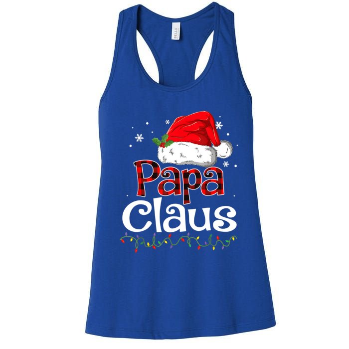 Papa Claus Santa Funny Christmas Pajama Matching Family Great Gift Women's Racerback Tank