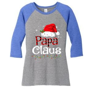 Papa Claus Santa Funny Christmas Pajama Matching Family Great Gift Women's Tri-Blend 3/4-Sleeve Raglan Shirt