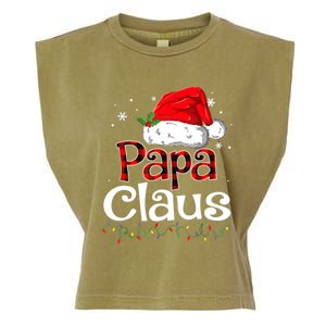 Papa Claus Santa Funny Christmas Pajama Matching Family Great Gift Garment-Dyed Women's Muscle Tee