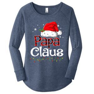 Papa Claus Santa Funny Christmas Pajama Matching Family Great Gift Women's Perfect Tri Tunic Long Sleeve Shirt