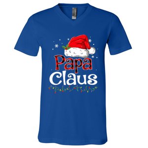 Papa Claus Santa Funny Christmas Pajama Matching Family Great Gift V-Neck T-Shirt