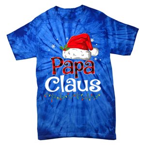 Papa Claus Santa Funny Christmas Pajama Matching Family Great Gift Tie-Dye T-Shirt