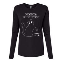 Personal Cat Servant Funny Black Cat Lover Gift Womens Cotton Relaxed Long Sleeve T-Shirt