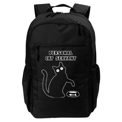 Personal Cat Servant Funny Black Cat Lover Gift Daily Commute Backpack