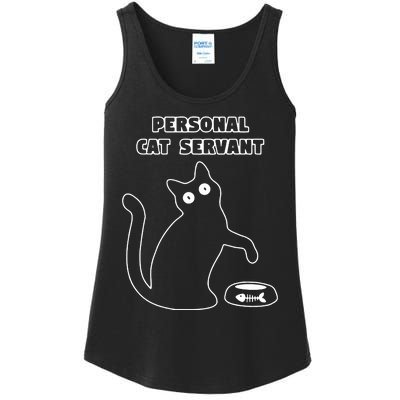 Personal Cat Servant Funny Black Cat Lover Gift Ladies Essential Tank