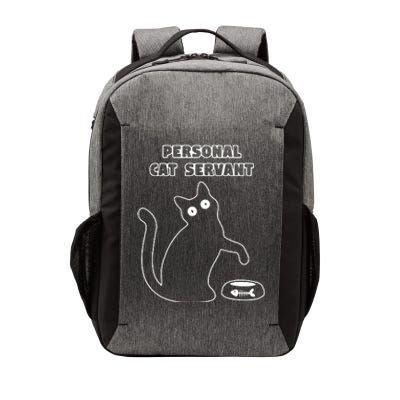 Personal Cat Servant Funny Black Cat Lover Gift Vector Backpack