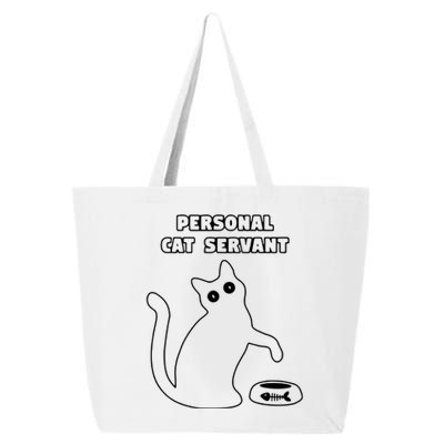 Personal Cat Servant Funny Black Cat Lover Gift 25L Jumbo Tote